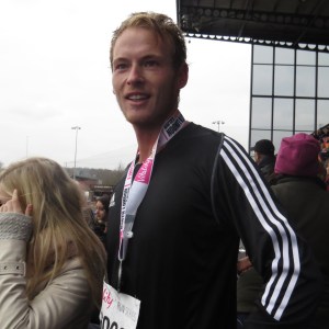 Tom Westley looking fresh after 13.1 miles